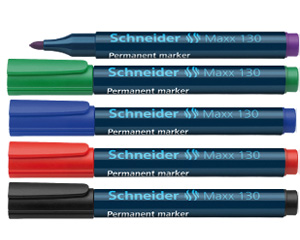 Mar�ieris permanents, 1-3mm, melns, konisks, Maxx 130, SCHNEIDER